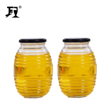 Glass honey jars 90ml/200ml with screw top lids honeycomb glass Jar